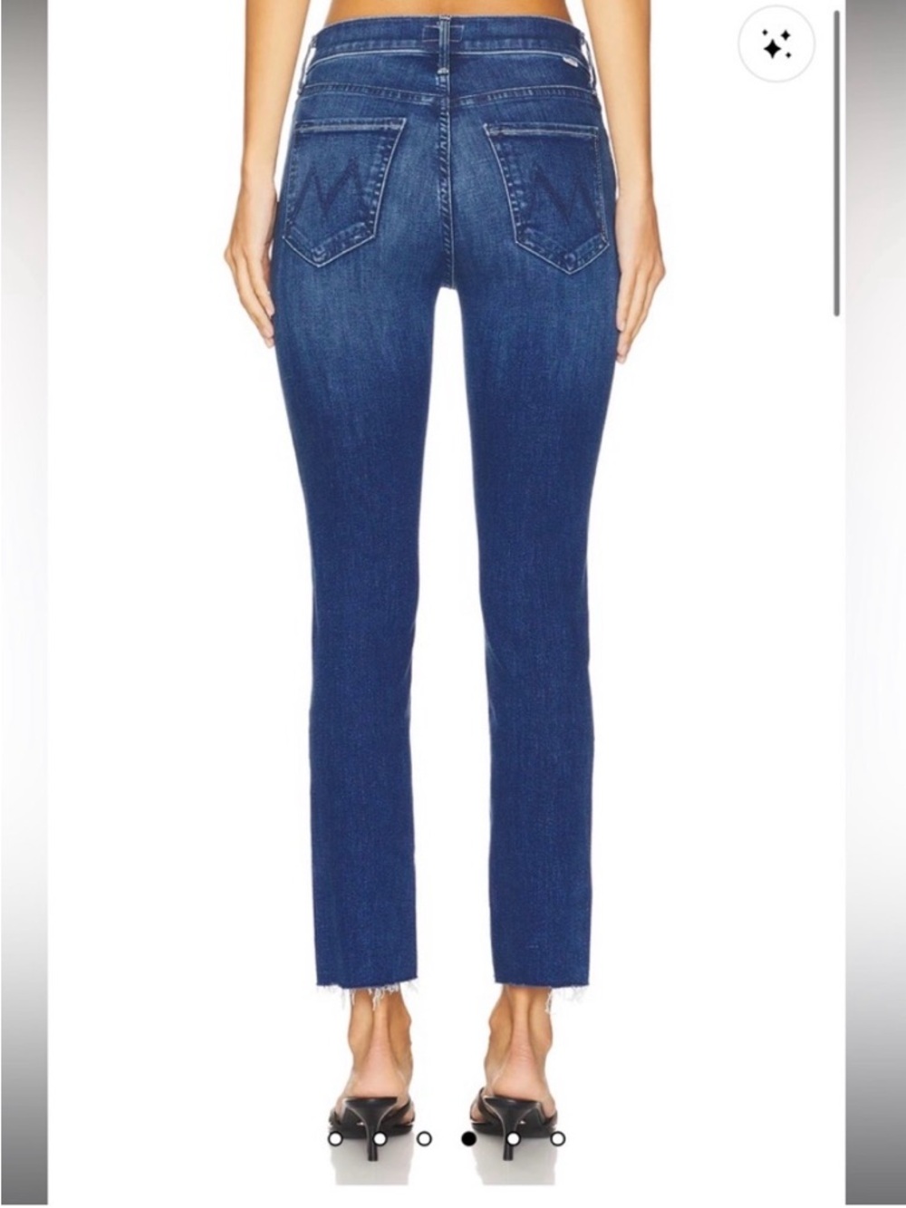 Mother The Mid Rise Dazzler Ankle Fray, Nothing Between Us, Size 29